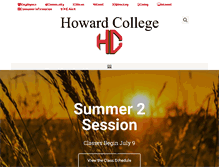 Tablet Screenshot of howardcollege.edu